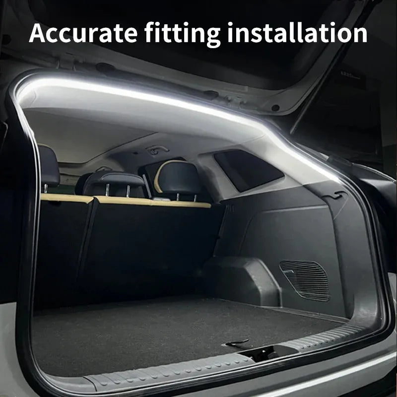 Éclairage de coffre de voiture à haute luminosité, éclairage d'ambiance, décoration intérieure, bande lumineuse LED sans fil, détection automatique, éclairage de hayon