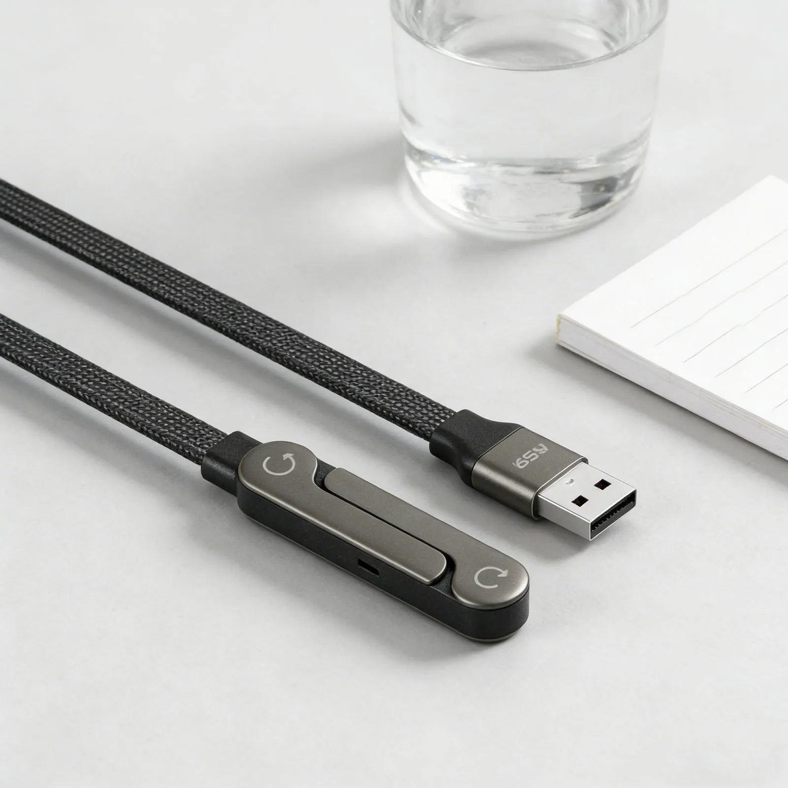 Câble de données pliable 1,5 m 240/65W avec support de téléphone intégré, support invisible, câble de charge rapide pour