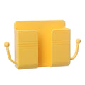 Support mural adhésif pour téléphone avec crochets, boîte de rangement pour téléphone portable, télécommande, boîte de rangement pour chambre à coucher, outils de cuisine
