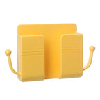 Support mural adhésif pour téléphone avec crochets, boîte de rangement pour téléphone portable, télécommande, boîte de rangement pour chambre à coucher, outils de cuisine