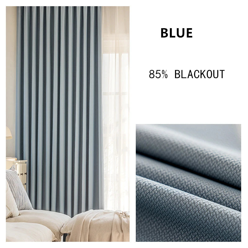 Rideaux de salon et de chambre à coucher sur mesure, épais, couleur unie, jacquard double face, occultants à 80%-90%, hauteur 310 cm