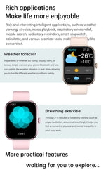 Nouvelles Montres Connectées 2026 pour Femmes, Écran Tactile Complet, Appel Bluetooth, Étanche, Suivi Sportif et de Fitness, Montres Intelligentes pour Hommes et Femmes