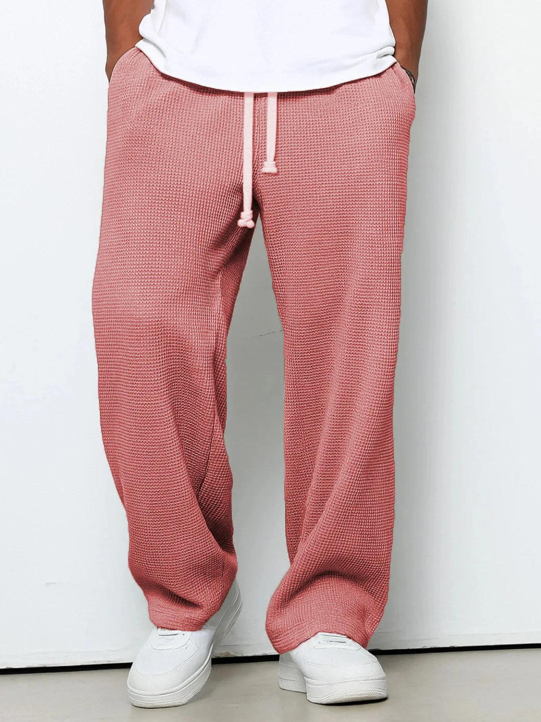 Pantalon de jogging décontracté pour homme 2026, coupe droite, taille élastique, jambe large, vêtements de sport pour homme, collection Printemps/Automne