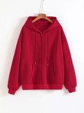 Surdimensionné sweat à capuche pour femme décontracté solide fermeture éclair sweat à capuche Harajuku coréen lâche Couple veste à capuche manteau Streetwear