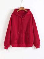 Surdimensionné sweat à capuche pour femme décontracté solide fermeture éclair sweat à capuche Harajuku coréen lâche Couple veste à capuche manteau Streetwear