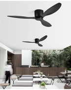 FUMANJIA Ventilateur de plafond CC ultra fin avec télécommande – Silencieux à 6 vitesses, 3 pales ABS, idéal pour les plafonds bas et les espaces minimisés (sans lumière)
