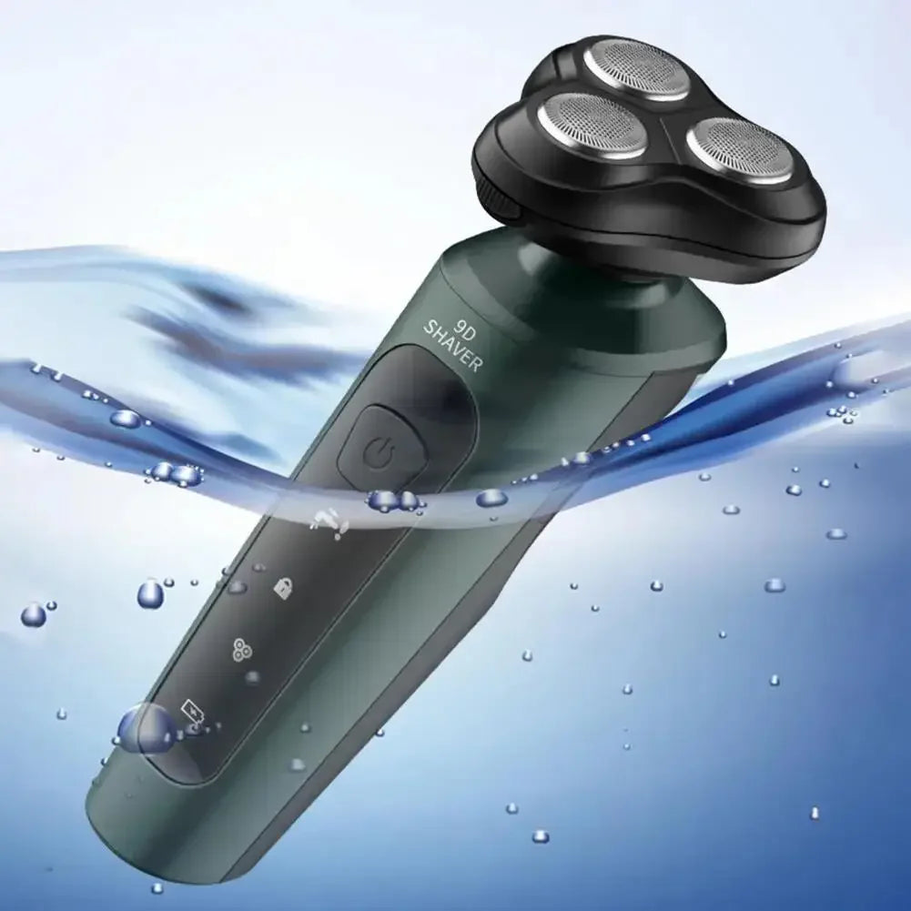 Rasoirs électriques étanches pour hommes, tondeuse électrique, support de rasoir, utilisation à sec, batterie aste, rasoirs à distance, machine de rasage