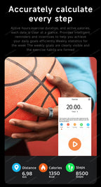 Anneau intelligent avec écran d'affichage et tactile, gestionnaire de santé, vidéo de balayage de gestes, étanche 5 ATM pour hommes et femmes, Smartring 2026, nouveau