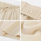 Pantalon large décontracté pour femme, longueur cheville, taille élastique, en soie glacée, couleur unie, printemps-été