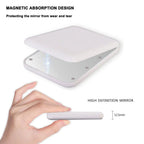 Mini miroir de maquillage LED miroirs de vanité portables avec lumière 1X 2X miroir de poche grossissant miroirs de vanité cosmétiques pliables