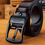 Ceinture pour hommes d'affaires de mode véritable marque de luxe ceinture boucle en métal ceinture en cuir PU de haute qualité ceinture souple avec pantalon Cargo jean
