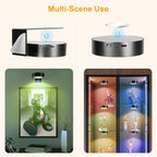 Applique murale LED magnétique, lumières magnétiques à intensité variable, 360 °   Lampe de nuit de projecteur d'armoire de télécommande tactile de rotation