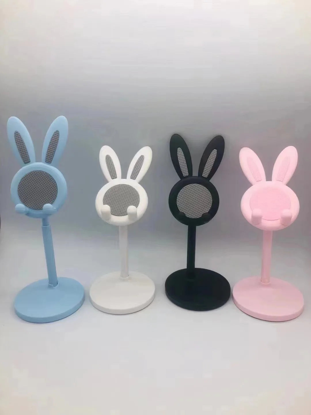 Support de téléphone portable de bureau en forme de lapin de dessin animé mignon, support de téléphone réglable pour iPhone, iPad, Samsung, smartphone, support de table