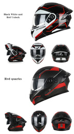 DOT Uchoose casques approuvés Crash moto équipement de protection hommes femmes casque rabattable moto visière Double soleil