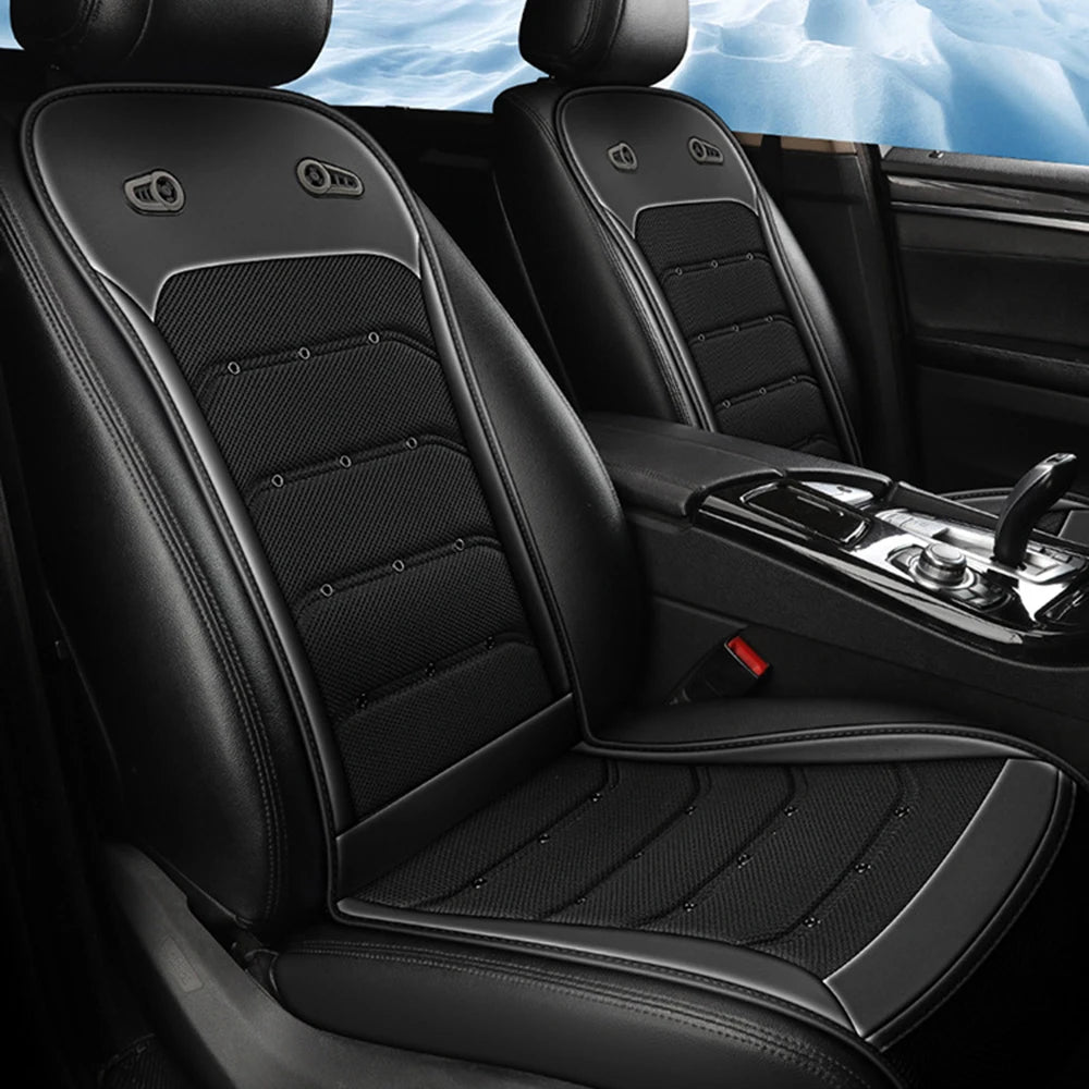 Coussin de siège de voiture refroidissant, housse de siège avant refroidie, coussin de siège ventilé respirant intelligent GérSummer, 12V, 24V