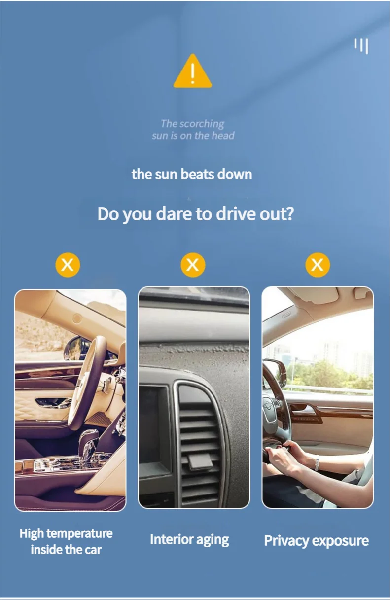 Pare-soleil réfléchissant UV pour voiture, pare-brise arrière, Protection solaire, Isolation thermique, rideaux de confidentialité pour voiture, rangement pliable