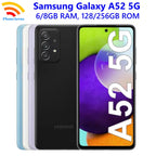 Samsung Galaxy A52 5G A526U1 A5260 A526B 128/256GB ROM 6/8GB RAM 6.5 "Snapdragon Octa Core NFC téléphone portable Android d'origine