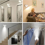 Lampes murales LED avec télécommande, appliques murales magnétiques sans fil, 3 couleurs, variable, rechargeable par USB, pour chambre à coucher, lampe de chevet