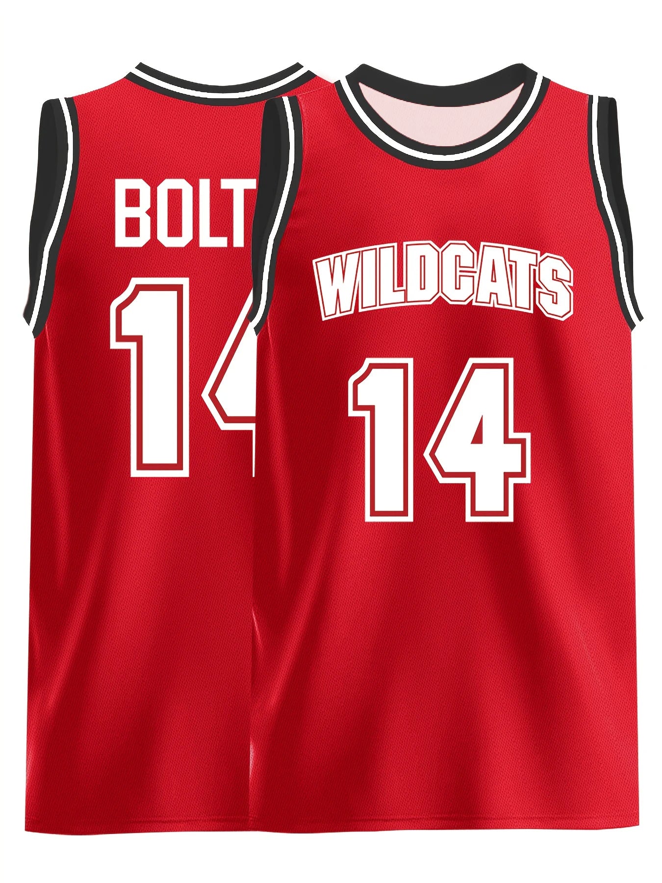 Maillot de basket rouge # 14 Sweat-shirt décontracté sportif – Coupe respirante et décontractée, adapté aux fêtes d'entraînement et aux vêtements décontractés