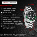 Nouvelle montre mécanique PAGANI DESIGN 40MM GMT, lunette en céramique saphir, montre automatique en acier inoxydable, étanche 100M
