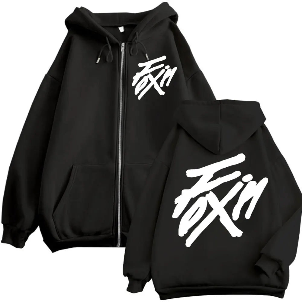 Kpop ATEEZ "FlX ON" Merch sweat à capuche avec fermeture éclair hommes femmes haute qualité mode veste zippée manteau automne hiver décontracté sweat-shirts amples