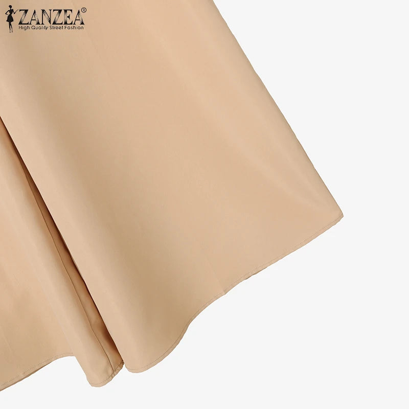 ZANZEA élégant 2 pièces pantalon ensembles à manches longues ceinturé léger Blazer et jambe large pantalon 2 pièces costumes bureau dame ensembles de déplacement