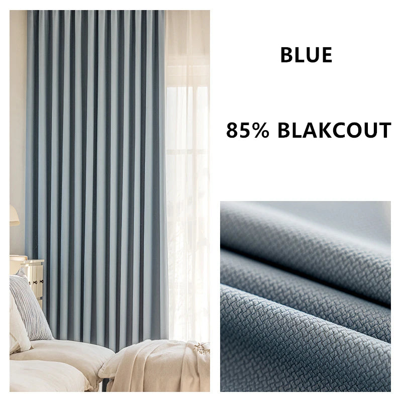 Rideaux de salon et de chambre à coucher sur mesure, épais, couleur unie, jacquard double face, occultants à 80%-90%, hauteur 310 cm