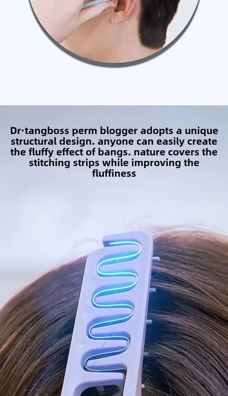 Peigne volumisant à dents larges pour hommes, en plastique ABS avec poignée texturée, idéal pour tous les types de cheveux, parfait pour une utilisation à domicile