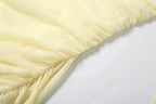 Kliou – Mini robe en maille Simple pour femmes, mode, couleur unie, sans bretelles, rubans, pompon, façonnant le corps, gants à manches longues