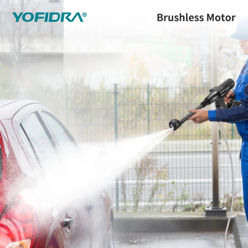 Nettoyeur haute pression sans fil YOFIDRA 6 en 1 200 bars, pistolet à eau pour voiture, nettoyeur domestique, pistolet de lavage pour batterie Makita.