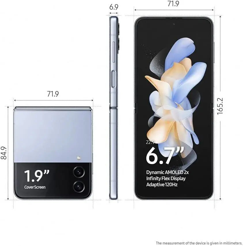 Samsung Galaxy Z Flip 4 Z Flip4 5G F721B F721U1 F721N 6.7 "8GB 128/256/512GB NFC Snapdragon Original pliable 99% nouveau téléphone portable