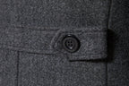 Coupe-vent long en laine à double boutonnage pour hommes, col rabattu, coupe couvertes, vêtements d'extérieur pour hommes, mode printemps, automne