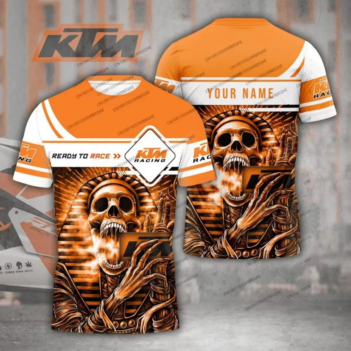 T-shirt imprimé en 3D KTM Racing, Combinaison de moto pour homme, T-shirt respirant pour fan de MotoGP, été