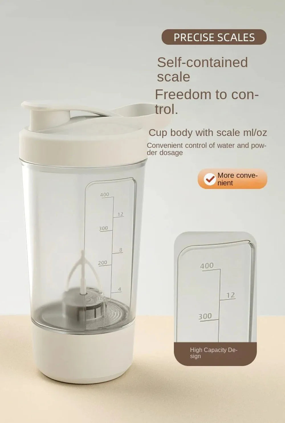 Nouveau : Bouteille mélangeuse automatique électrique pour protéines en poudre, shaker, mélangeur, bouteille à secouer, bouilloire à lait et café pour accessoires de cuisine