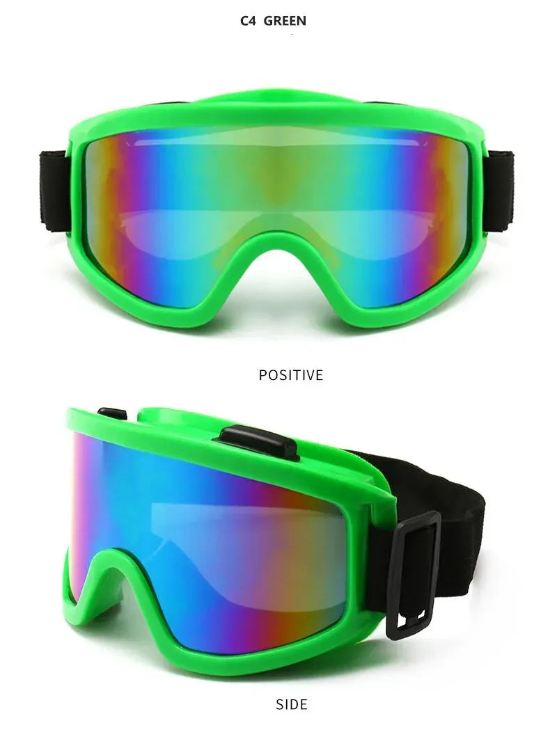 Lunettes de protection pour casque de moto, lunettes de sport de plein air, coupe-vent et anti-poussière, lunettes de ski, lunettes de motocross, anti-émeute, 506