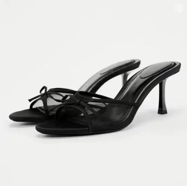 Sandales à talons hauts pour femmes, nouvelle marque de luxe, pantoufles polyvalentes, simples et fines, été 2026