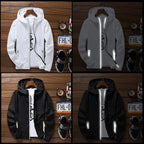 Veste fine réfléchissante de film pour hommes, coupe-vent à capuche, veste de sport de pilote, veste de pilote de vélo de plage