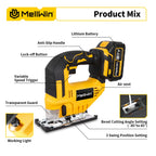 MELLWIN 3500 tr/min scie sauteuse électrique sans fil 31 lames scie courbe sans fil outil de travail du bois multifonction pour Makita broche de batterie 18V