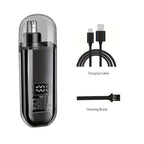 Tondeuse à cheveux pour nez et oreilles pour hommes, rechargeable par USB C, portable, charge rapide, kit de toilettage compact