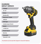 Clé électrique sans balais à couple élevé 1000N · M, clé à chocs de 1/2 pouces, grande Machine-outil de Service pour broche de batterie Dewalt 20V
