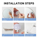 Ampoules LED détachables pour miroir de maquillage professionnel, alimentation USB, lumière pour miroir cosmétique, coiffeuse Hollywood, lumières de vanité