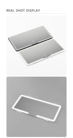 Rétroviseurs intérieurs de voiture, plaque pare-soleil, miroir de maquillage LED HD pour filles et femmes, lumière de remplissage aste, miroir de courtoisie fin universel