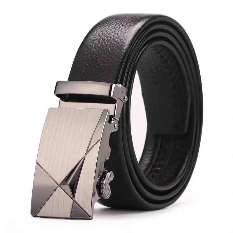 Ceinture pour hommes d'affaires de mode véritable marque de luxe ceinture boucle en métal ceinture en cuir PU de haute qualité ceinture souple avec pantalon Cargo jean