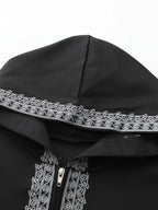 Nouvelle robe longue pour hommes musulmans, vêtement ethnique islamique à capuche, robe longue décontractée élégante et simple pour hommes avec broderie rétro du Moyen-Orient