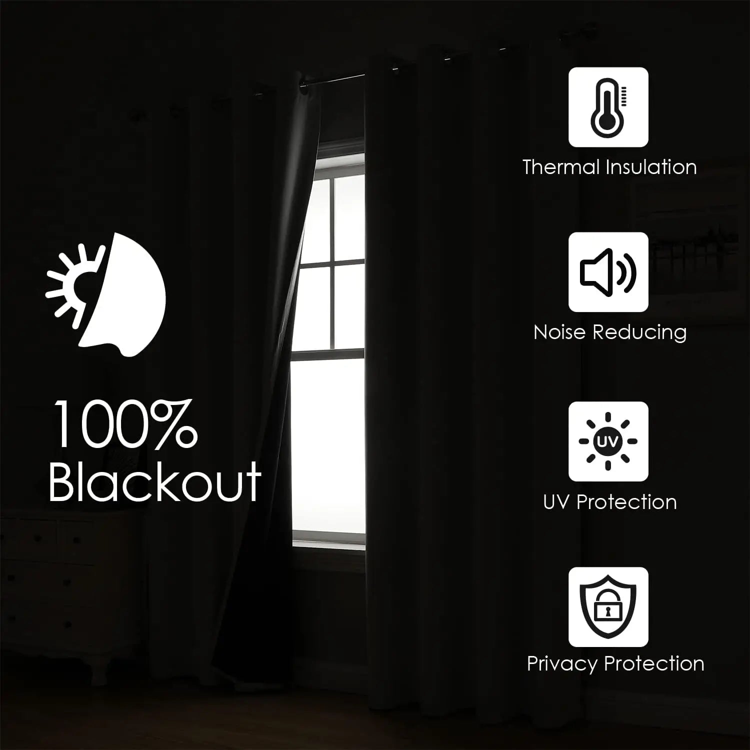 Rideau occultant pour salon, en Polyester, avec œillet de pongé, isolation thermique, bloquant la lumière, pour porte française de Patio