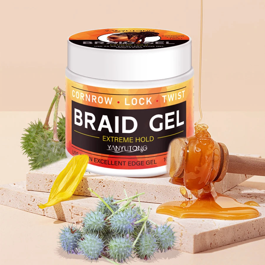 Stylage tressage Gel cire carburateur longue durée forte tenue pommade Anti-frisottis lisse finition des cheveux façonnage contrôle des bords des cheveux