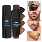 Bâton de remplissage de crayon à barbe et brosse pour hommes, stylo à barbe, bâton de retouche de racine de cheveux, couverture longue durée, maquillage pour moustache et cheveux