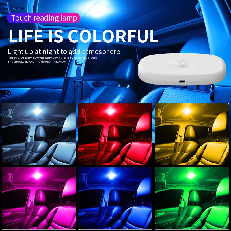 Lampe de lecture LED pour voiture, éclairage intérieur, éclairage de coffre, monté au plafond, intérieur et arrière, éclairage tactile