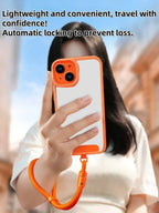 Lanière de téléphone portable universelle réglable, dragonne courte avec conception Anti-chute autobloquante, sangle de téléphone en Polyester Durable