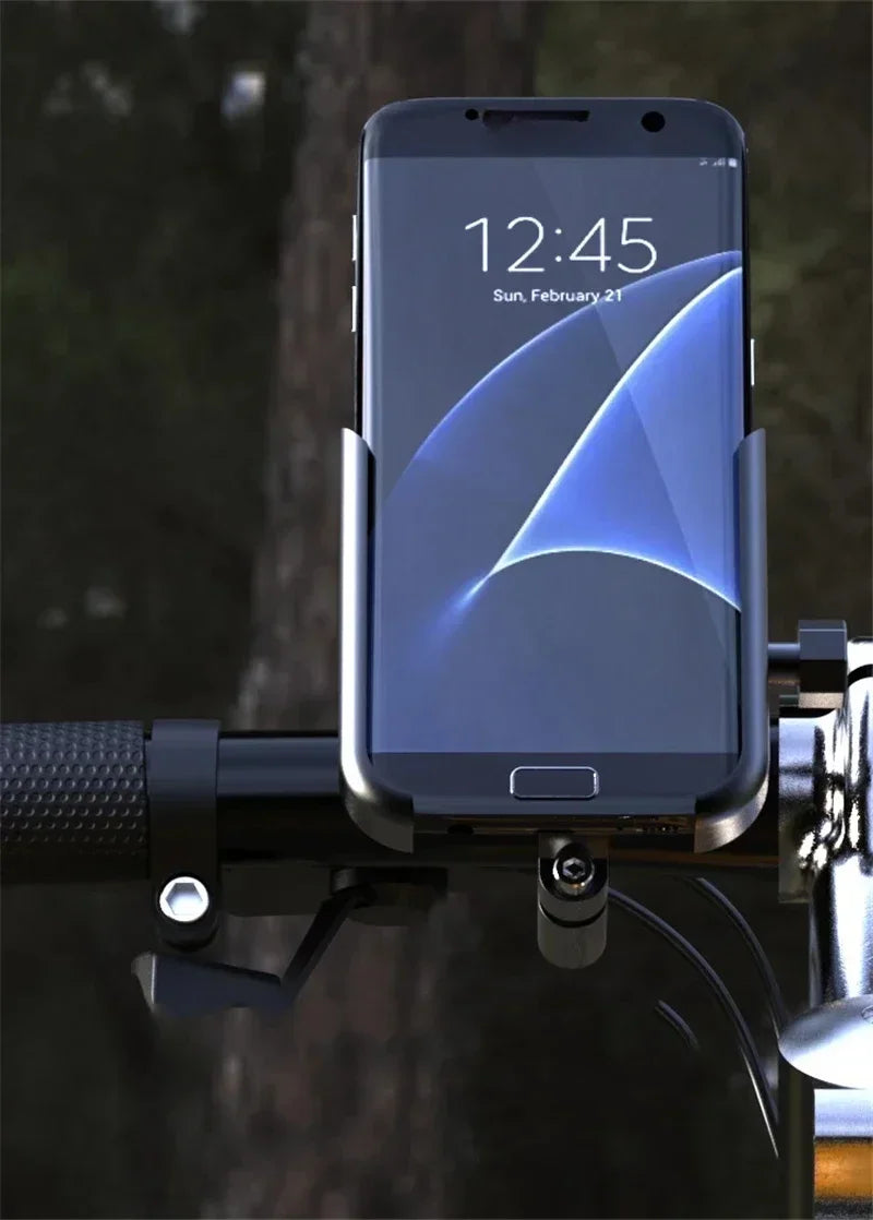 Support de téléphone universel en alliage d'aluminium pour guidon de moto, rétroviseur de vélo, support de téléphone portable pour moto